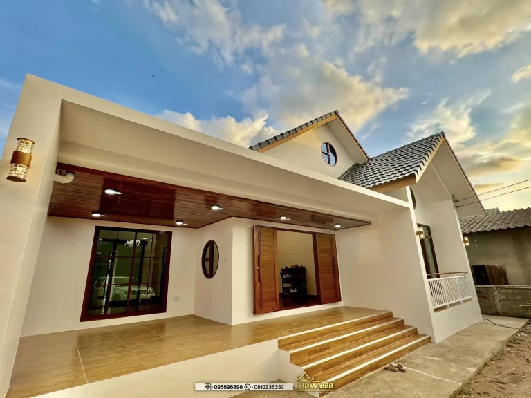 บ้านคุณมาลัย บ้านชั้นเดียวสไตล์มินิมอล จังหวัดลำปาง — ภาพหน้างาน 3