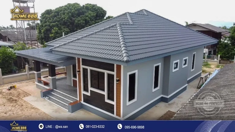 บ้านคุณมด บ้านชั้นเดียวสไตล์คอนเทมโพรารี่ จังหวัดลำพูน — ภาพหน้างาน 3