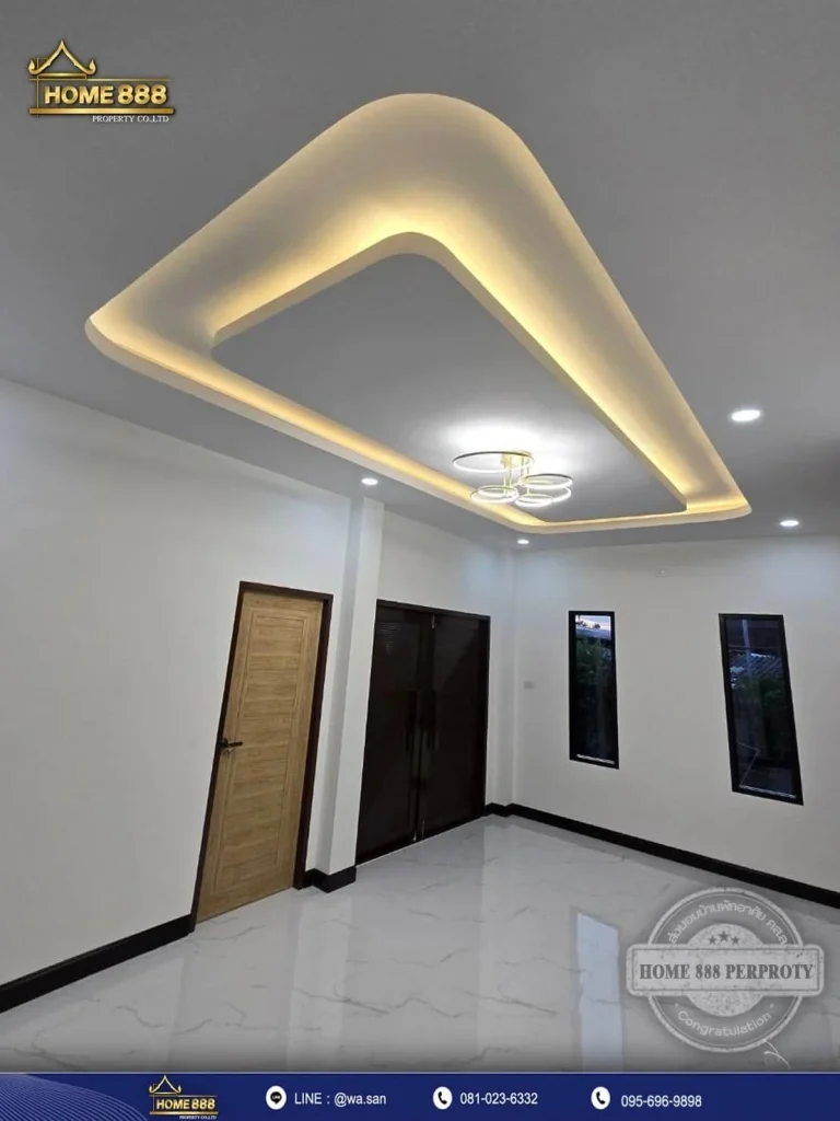 บ้านคุณมด บ้านชั้นเดียวสไตล์คอนเทมโพรารี่ จังหวัดลำพูน — ภาพหน้างาน 6
