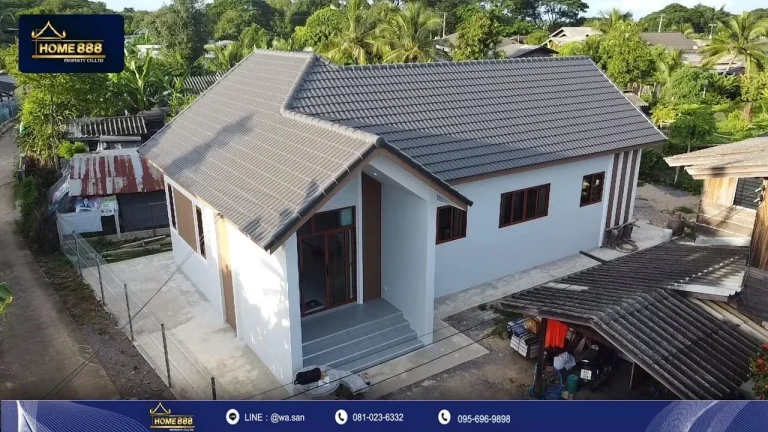 ภาพมุมสูงด้านหน้าบ้านคุณหนิง จังหวัดลำปาง
